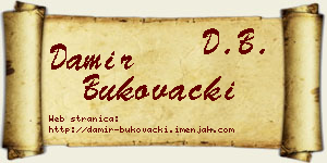 Damir Bukovački vizit kartica